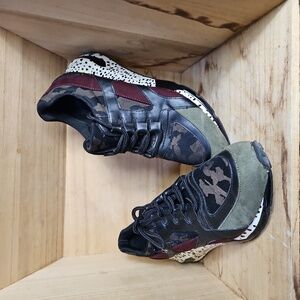 Steve Madden Barra Cliff Green Camo Women Fashion Sneakers Shoes